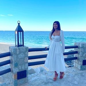 Gorgeous white midi with open back